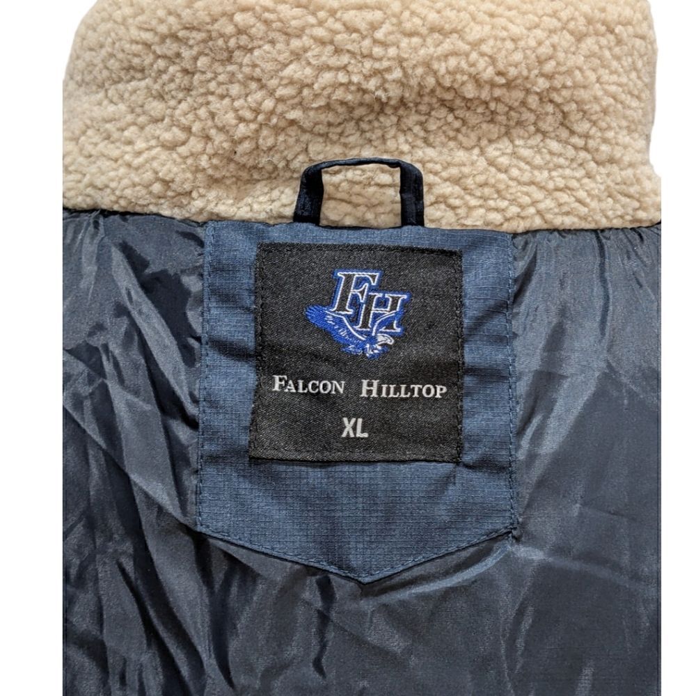 Falcon Hilltop Men's Sherpa Collar Padded Chest Pocket Jacket- Navy Size XL NWT - Picture 8 of 11
